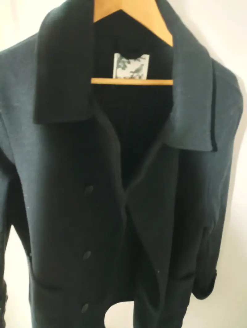 Abrigo azul elegante para mujer - 1