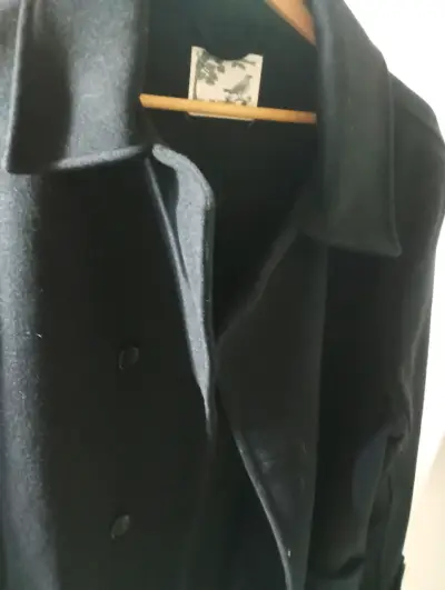 Abrigo azul elegante para mujer - miniatura 2