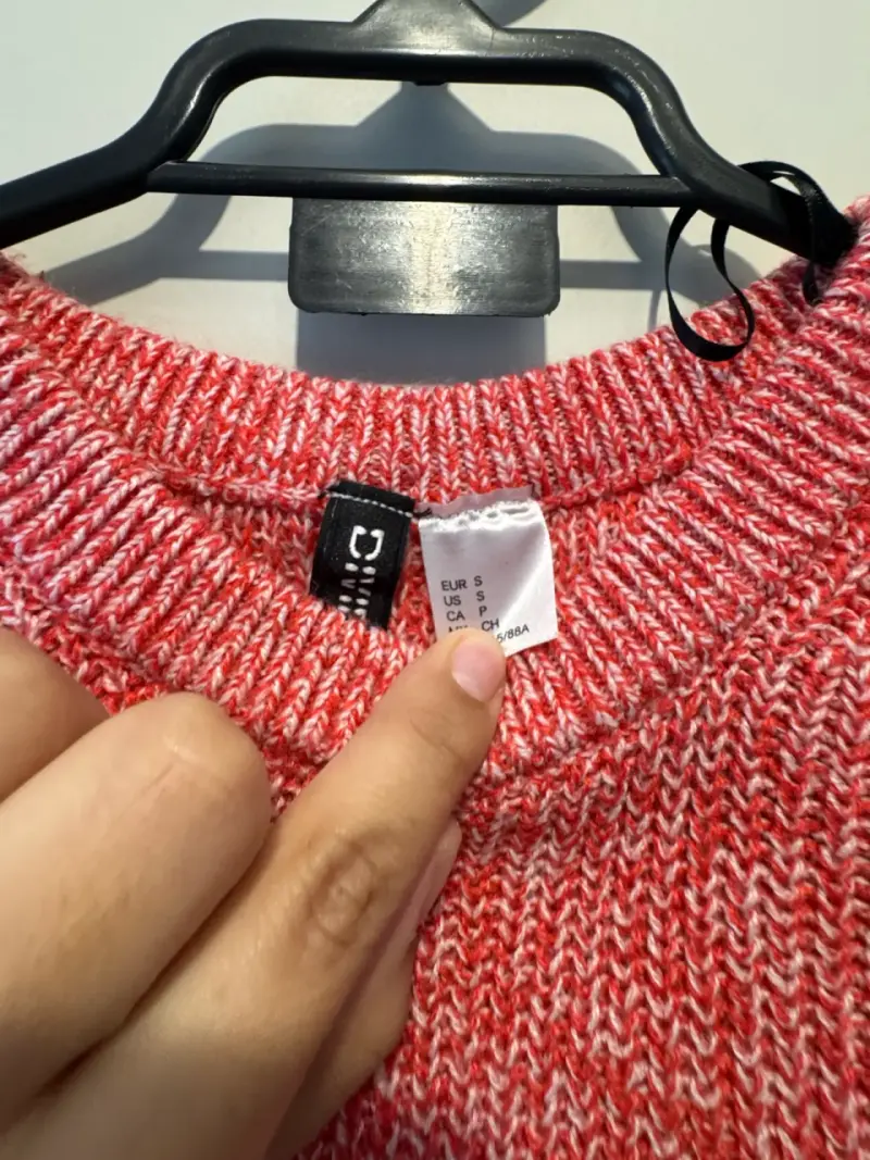 Chaleco sin mangas rojo tejido S - 2