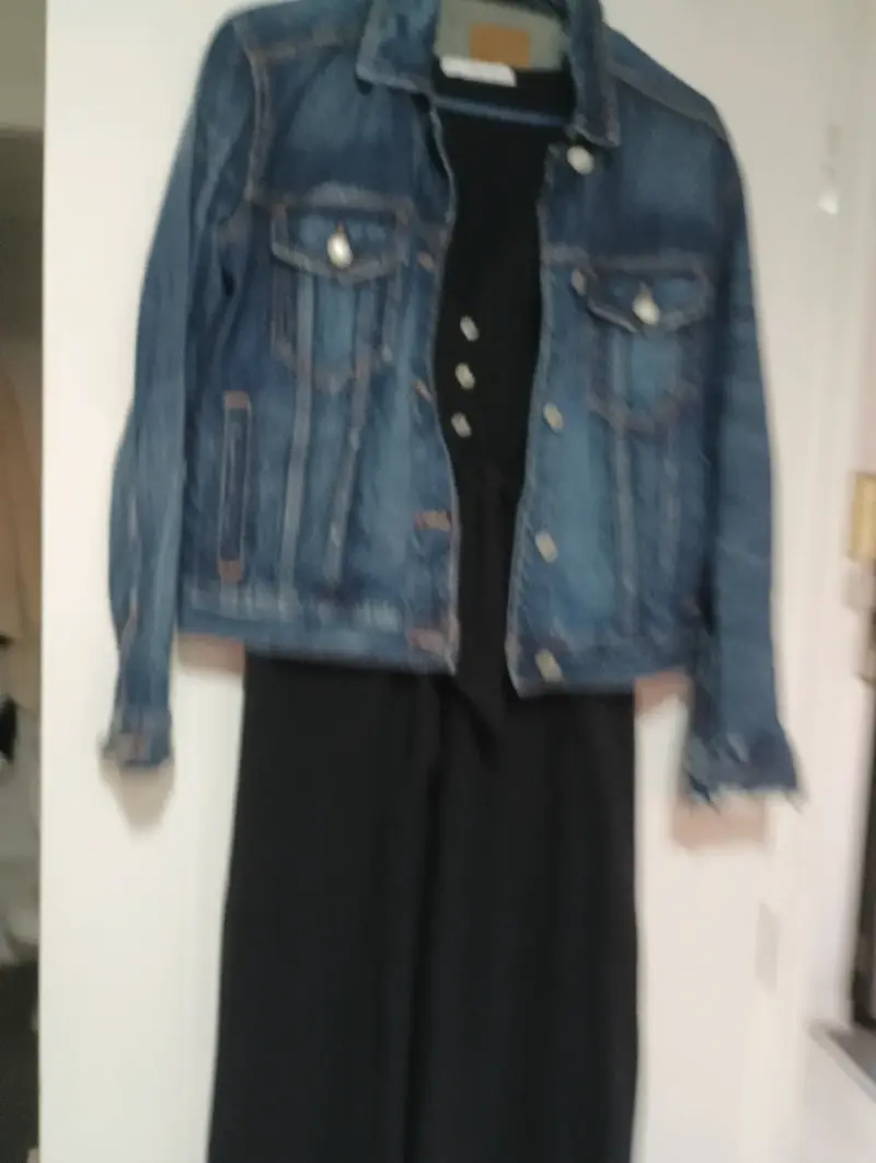 Chaqueta de mezclilla azul para mujer - 1