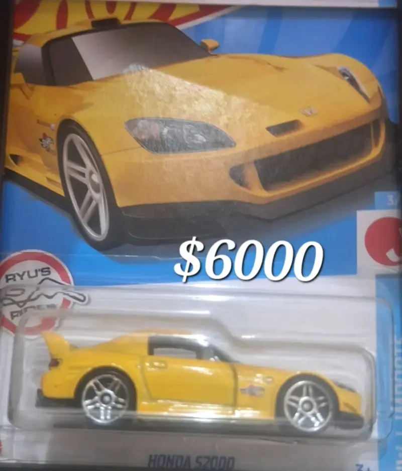 Auto de juguete Hot Wheels Honda S2000 amarillo