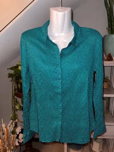 Blusa Esprit verde con lunares - miniatura 1