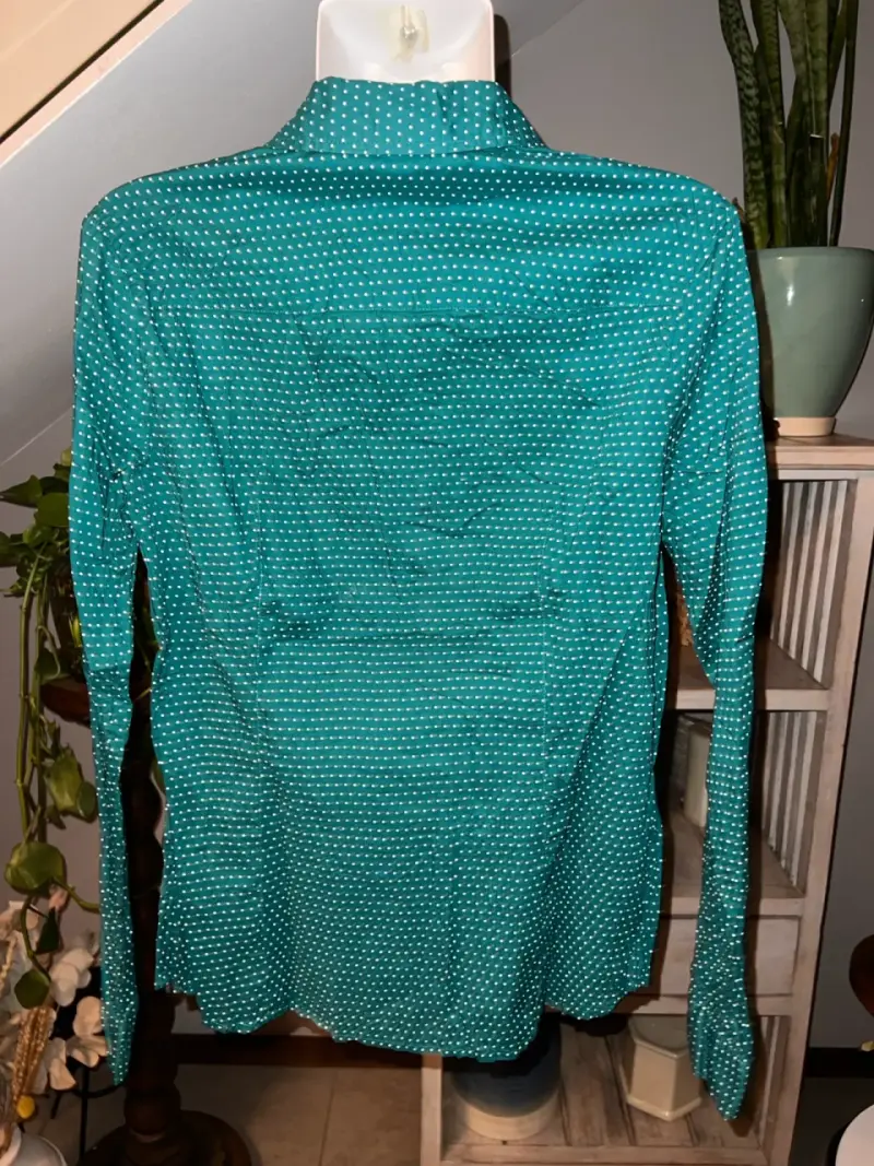 Blusa Esprit verde con lunares - 2