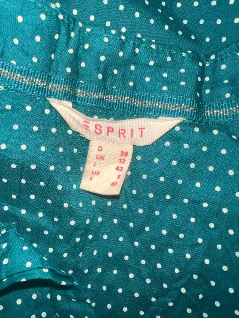 Blusa Esprit verde con lunares - 3