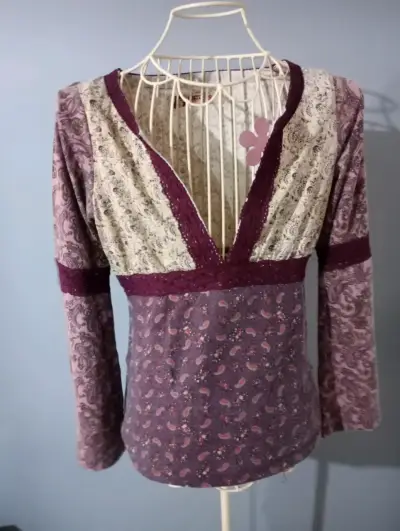 Blusa estampada de manga larga Foster - miniatura 1