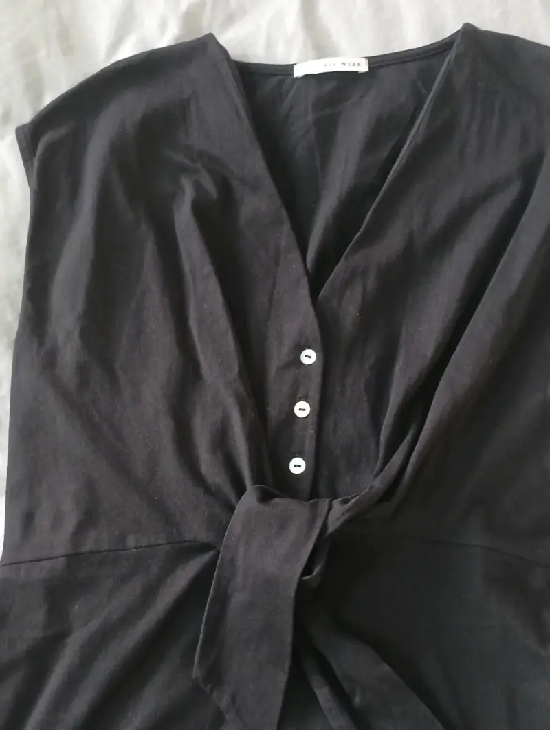 Vestido negro sin mangas Easy Wear talla L - 4