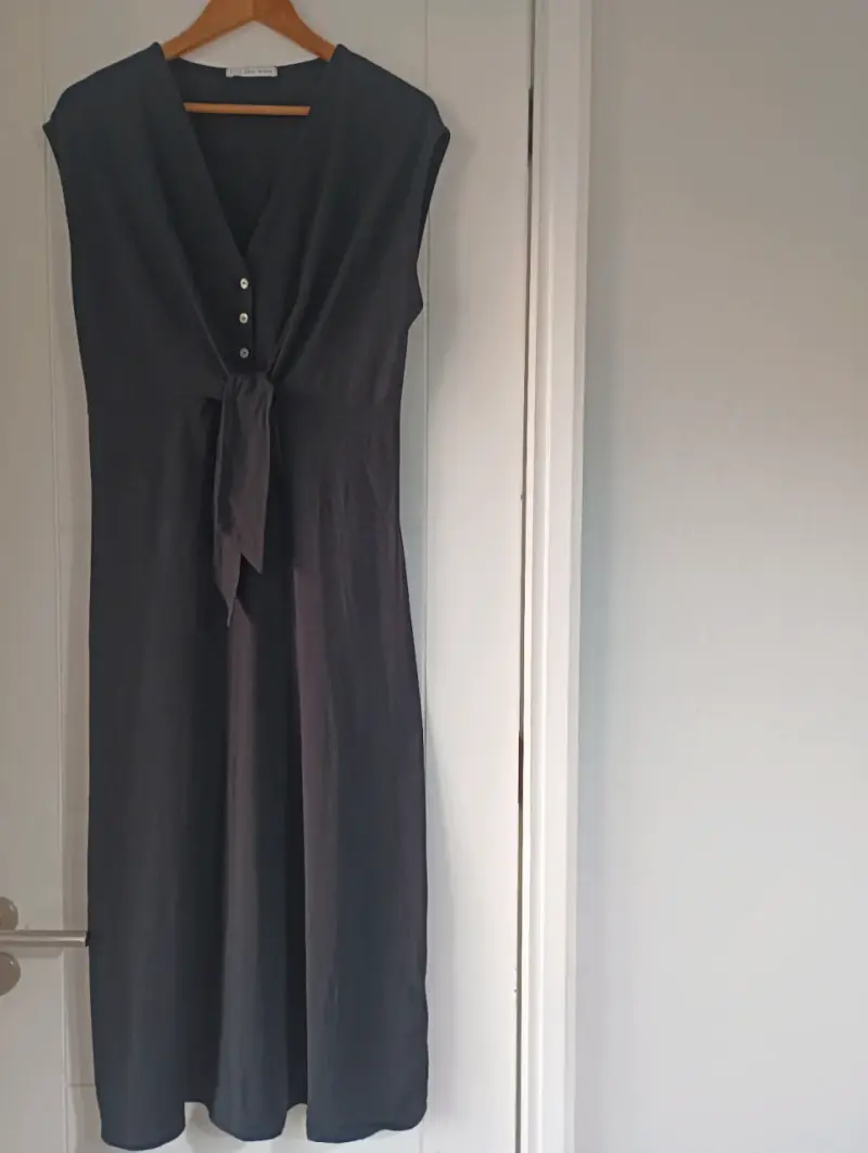 Vestido negro sin mangas Easy Wear talla L - 5