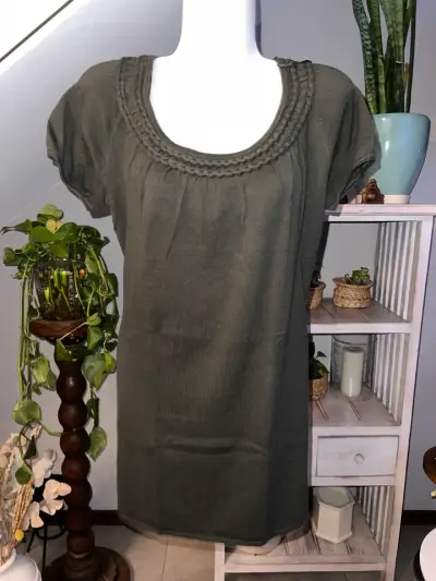 Vestido punto/knit  manga corta verde Esprit - miniatura 1