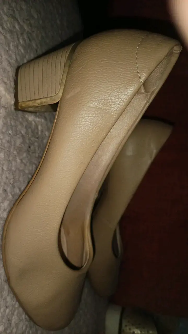 Zapatos de tacón beige para mujer - 3