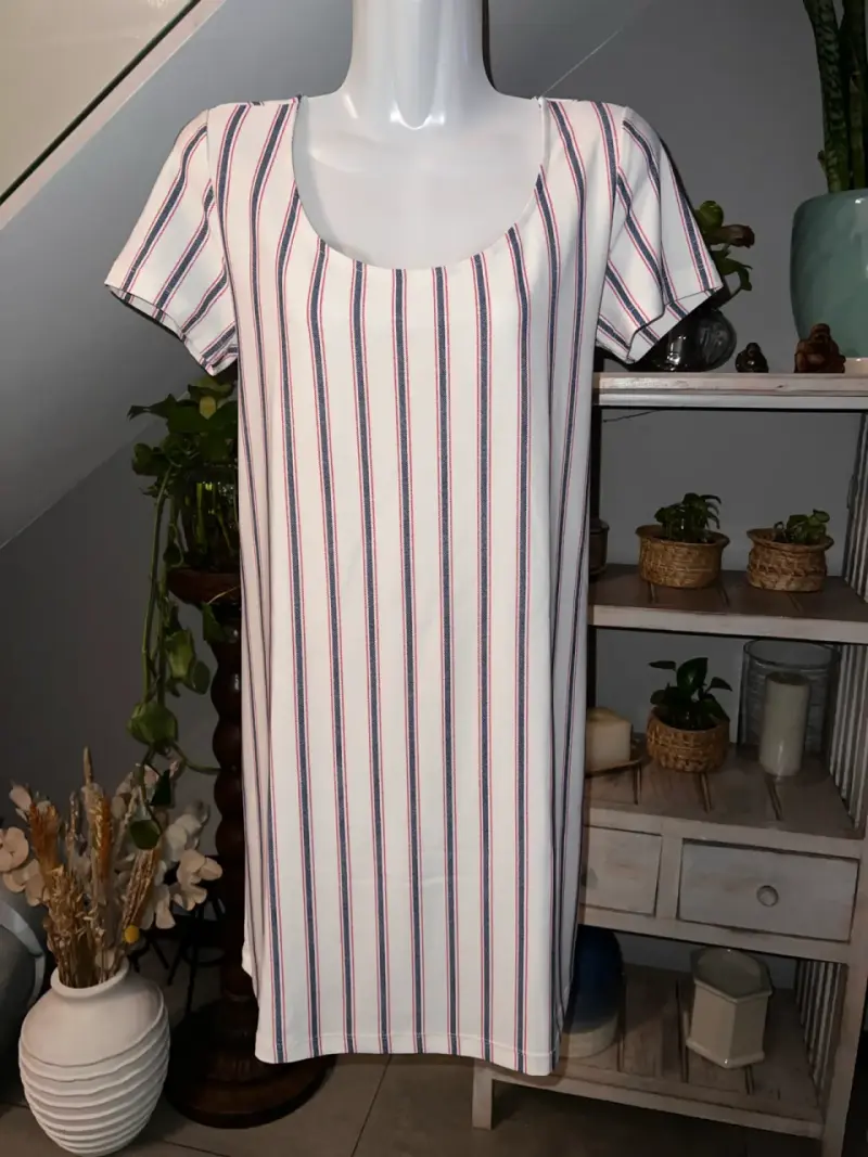 Vestido a rayas MNG Basics - 1