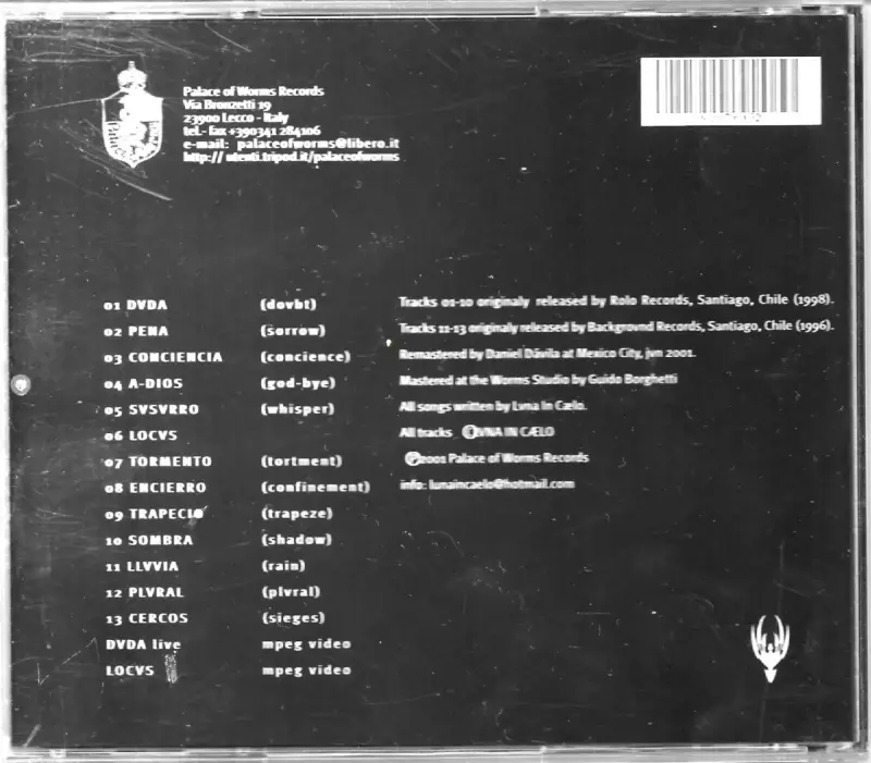 Luna In Cælo - Aquellos Desgarradores Gritos (CD) - 2