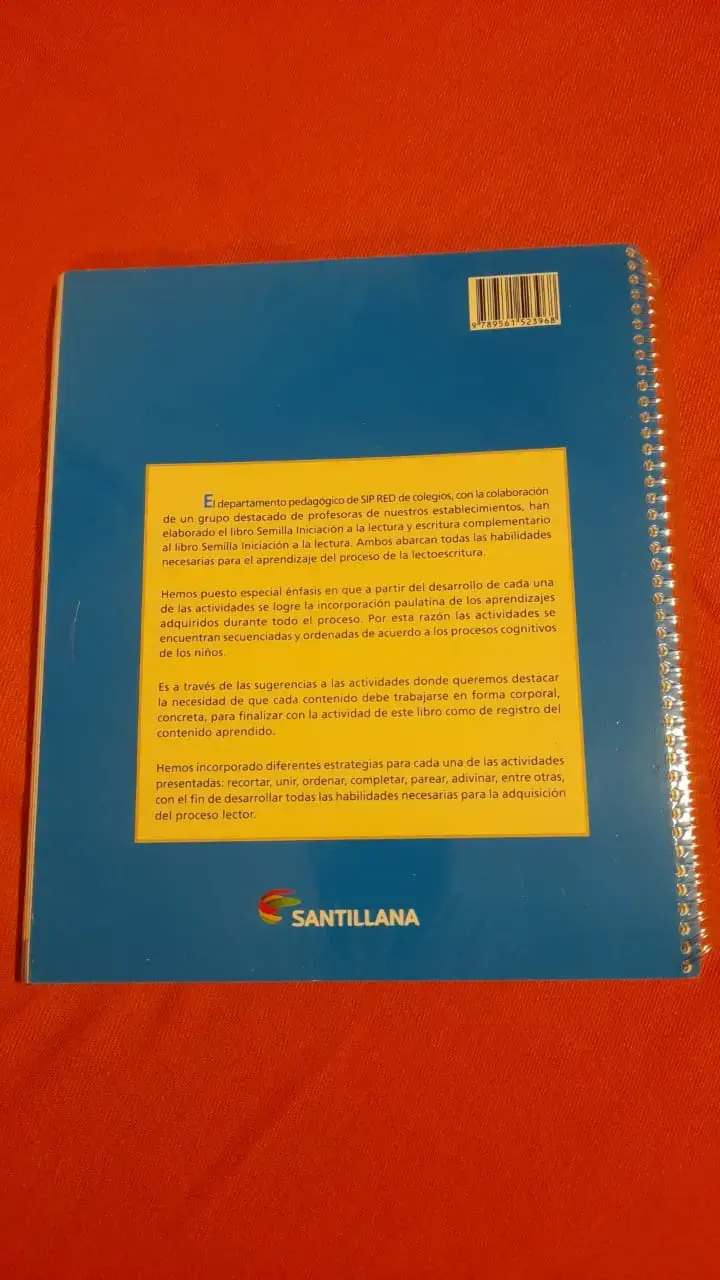 Cuaderno de actividades Santillana para lectura y escritura - 2
