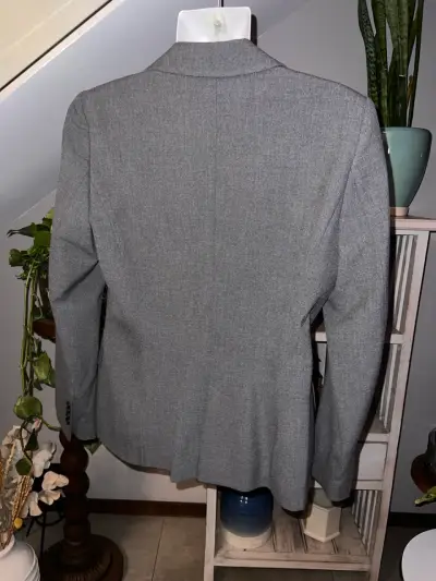 Blazer gris elegante Zara Basic para mujer - miniatura 2