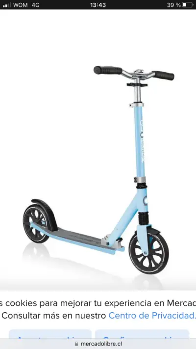 Scooter plegable azul para adultos Globber - miniatura 1