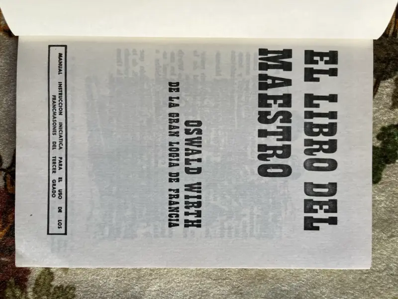 Libro 'El Libro del Maestro' de Oswald Wirth - 2