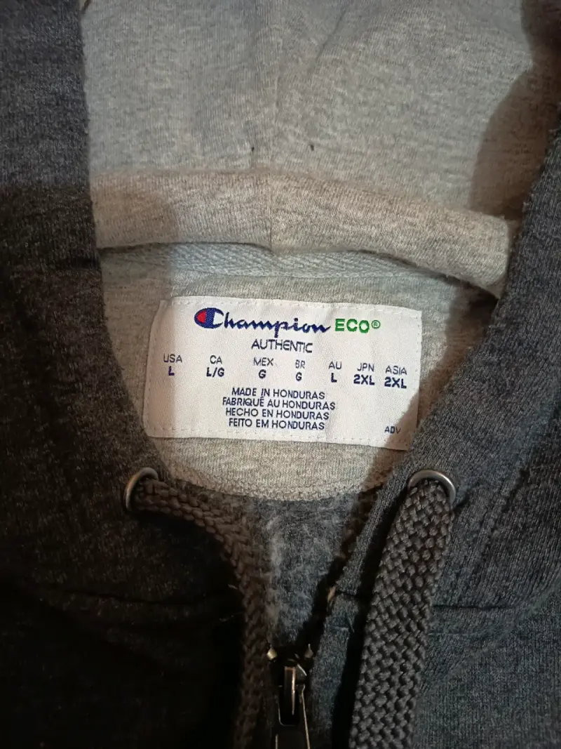 Polerón con capucha Champion gris oscuro talla L - 2