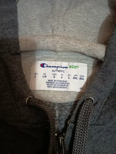 Polerón con capucha Champion gris oscuro talla L - miniatura 2