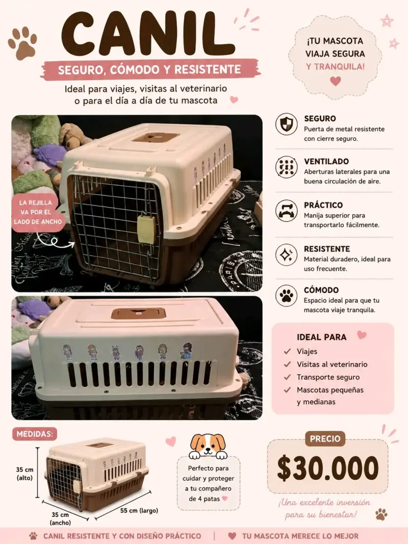 Canil para mascotas seguro y resistente