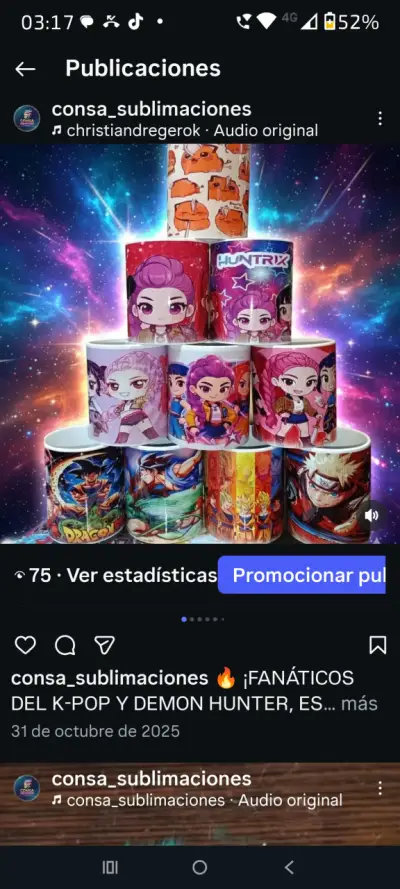 Tazas sublimadas con diseños de anime y K-pop - miniatura 1