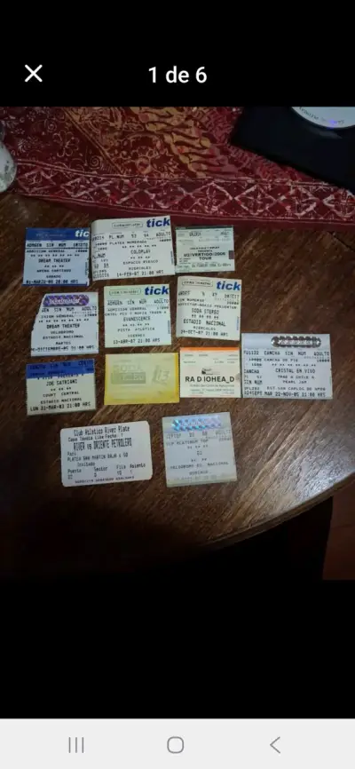 Colección de Entradas de Conciertos de Rock - miniatura 1