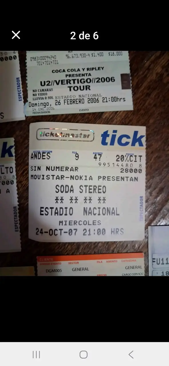 Colección de Entradas de Conciertos de Rock - 2