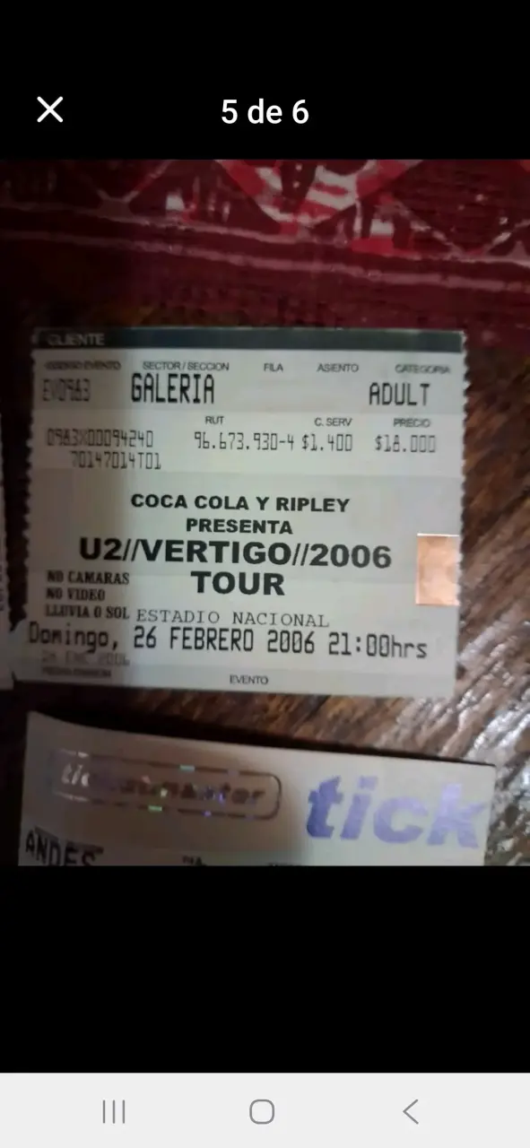 Colección de Entradas de Conciertos de Rock - 5