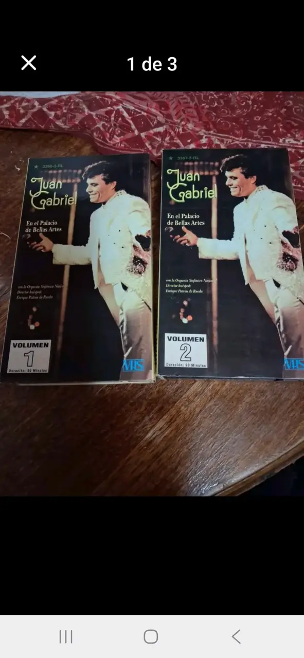 Cassettes VHS Juan Gabriel en Bellas Artes Vol. 1 - 1