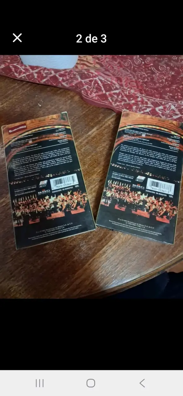 Cassettes VHS Juan Gabriel en Bellas Artes Vol. 1 - 2
