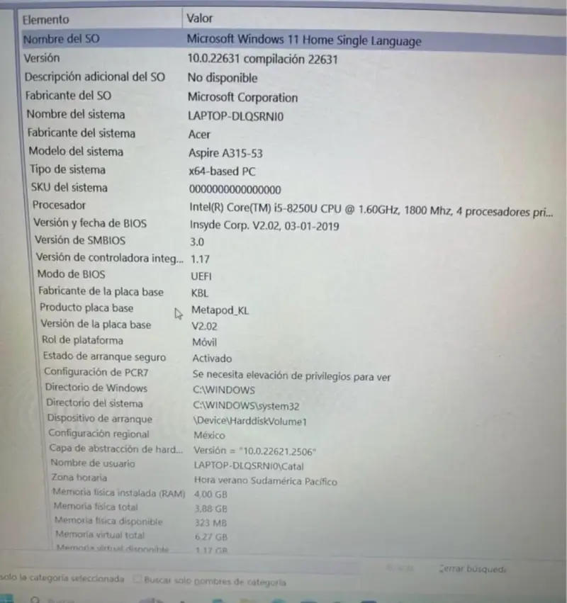 Laptop Acer Aspire A315-53 con Windows 11 - 3