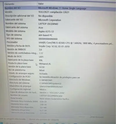Laptop Acer Aspire A315-53 con Windows 11 - miniatura 3