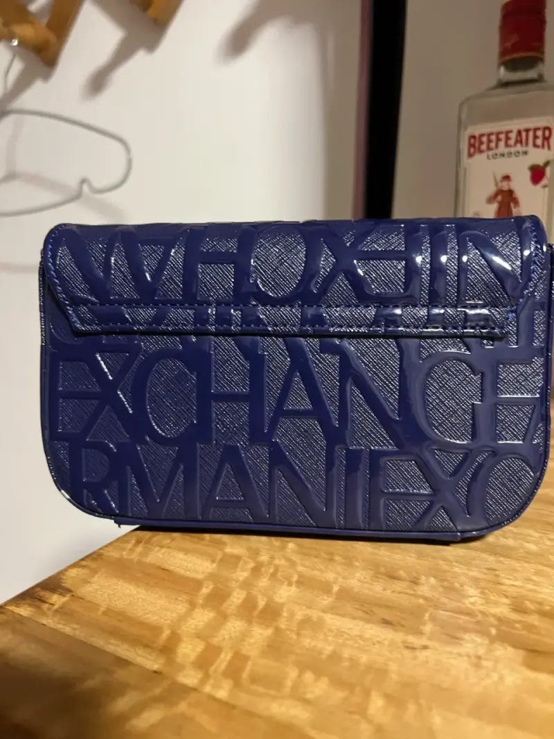 Cartera Armani Exchange Azul con Logo - 3