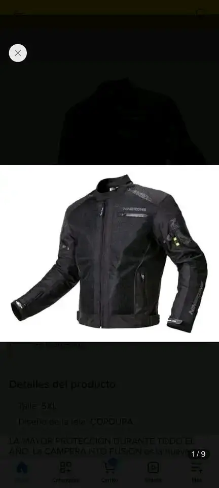 Chaqueta de Moto Negra NineToOne con Protección - 1