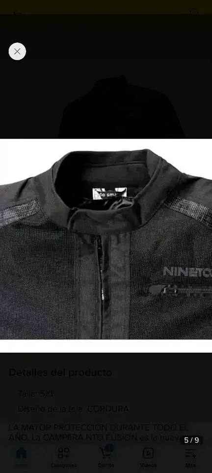 Chaqueta de Moto Negra NineToOne con Protección - 2