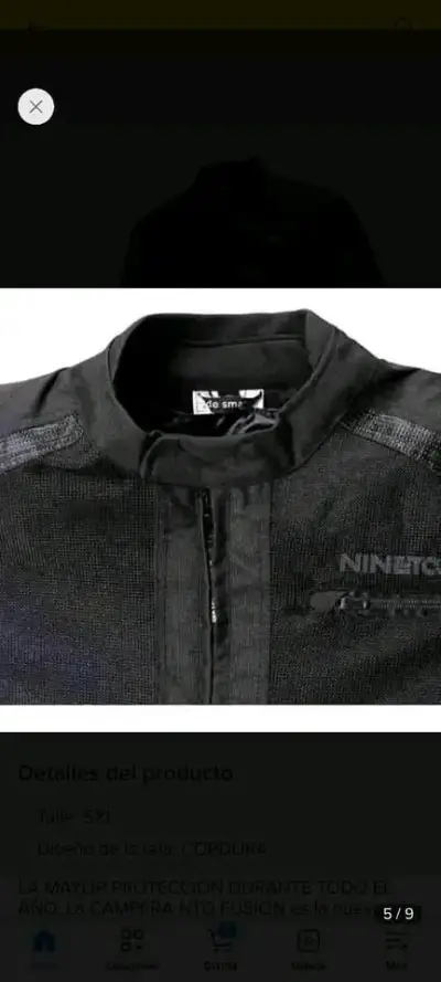 Chaqueta de Moto Negra NineToOne con Protección - miniatura 2