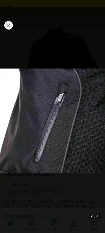 Chaqueta de Moto Negra NineToOne con Protección - 3