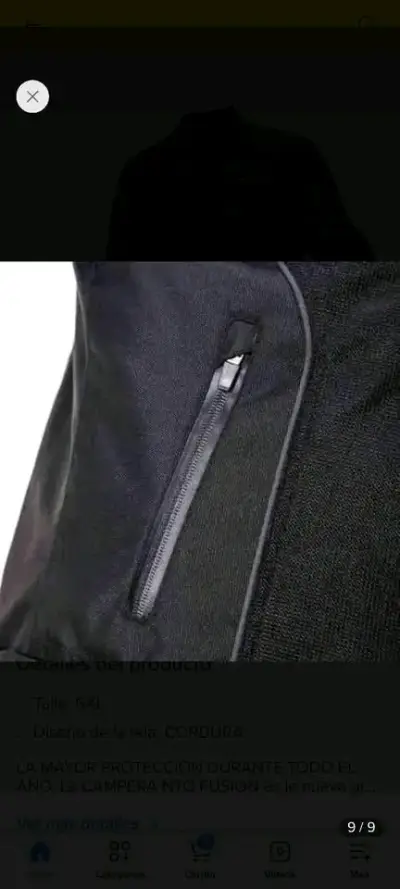 Chaqueta de Moto Negra NineToOne con Protección - miniatura 3
