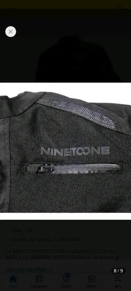 Chaqueta de Moto Negra NineToOne con Protección - 4