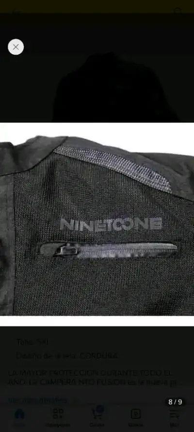 Chaqueta de Moto Negra NineToOne con Protección - miniatura 4
