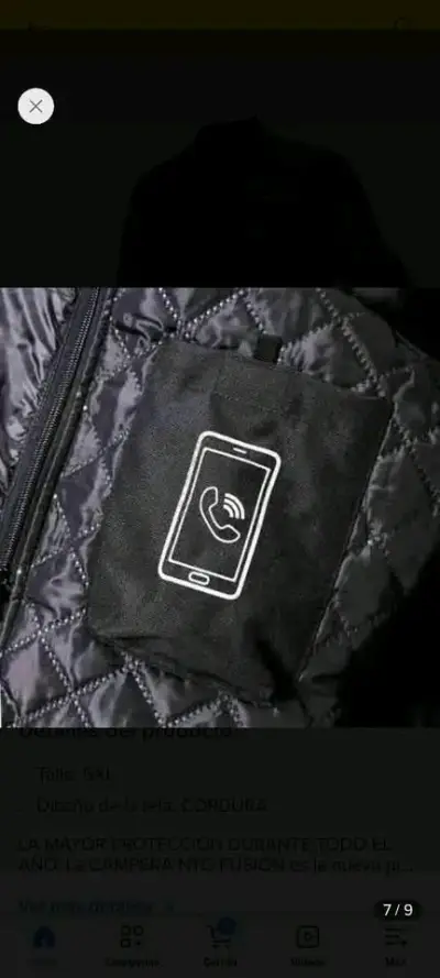 Chaqueta de Moto Negra NineToOne con Protección - miniatura 5