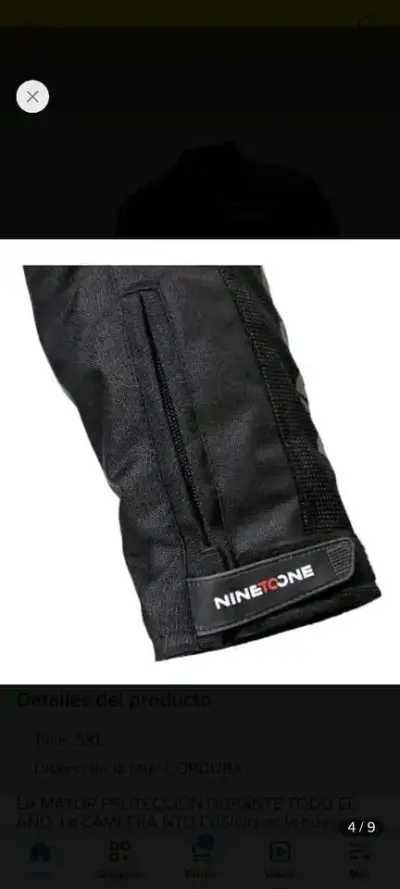 Chaqueta de Moto Negra NineToOne con Protección - miniatura 6