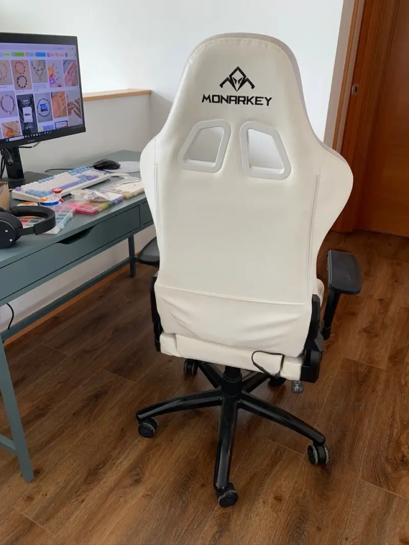 Silla gamer blanca Monarkey ergonómica - 5