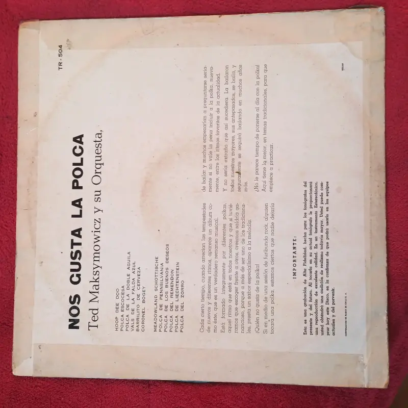 Vinilo We Like Polka Music de Ted Maksymowicz - 2