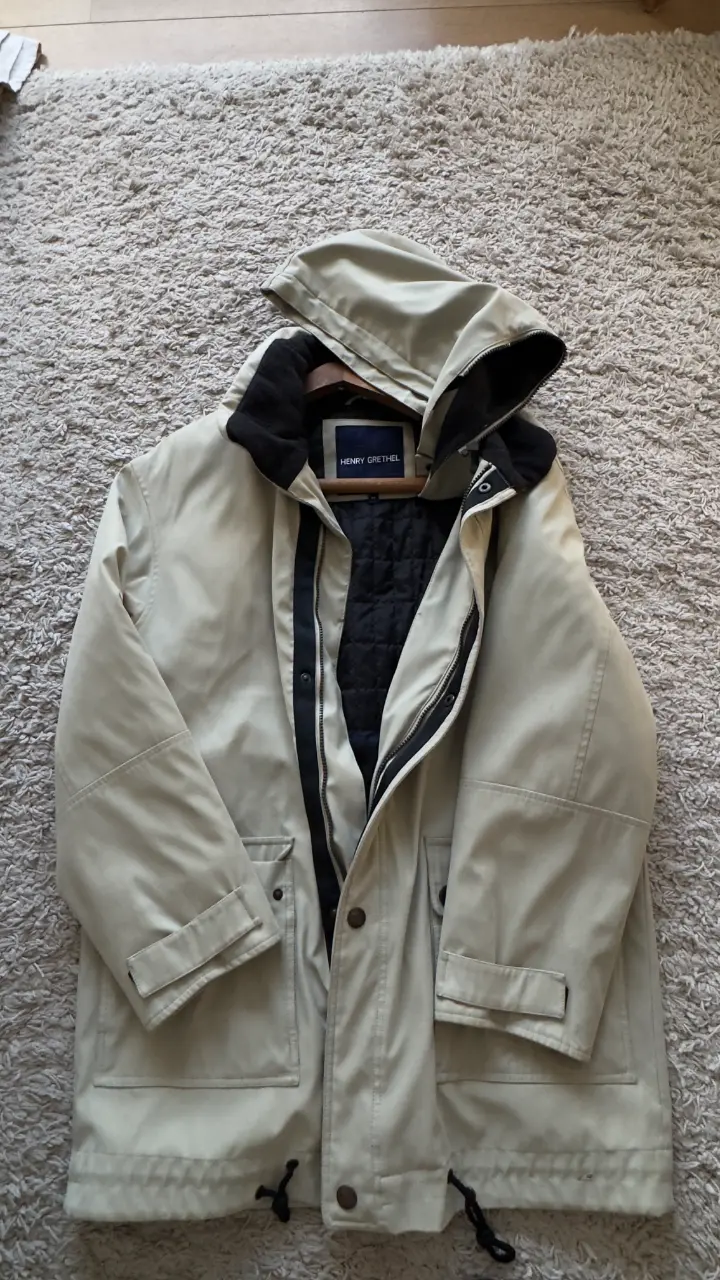 Parka beige con capucha Henry Grethel