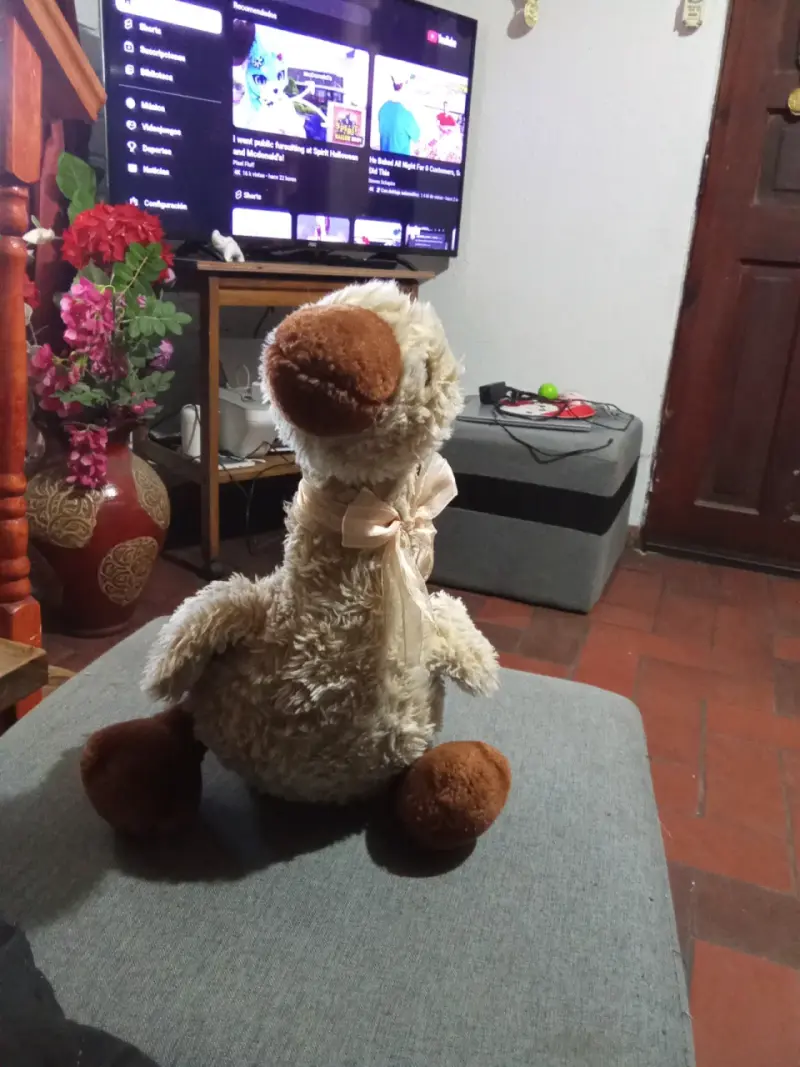 Peluche de ganso suave con lazo, impecable - 2