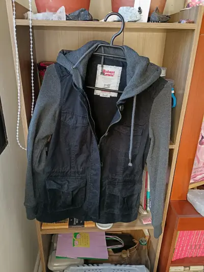 Chaqueta con capucha Robert Lewis negra y gris - miniatura 1