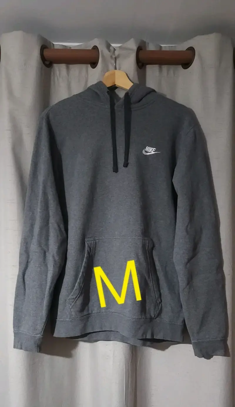 Polerón con capucha gris Nike talla M
