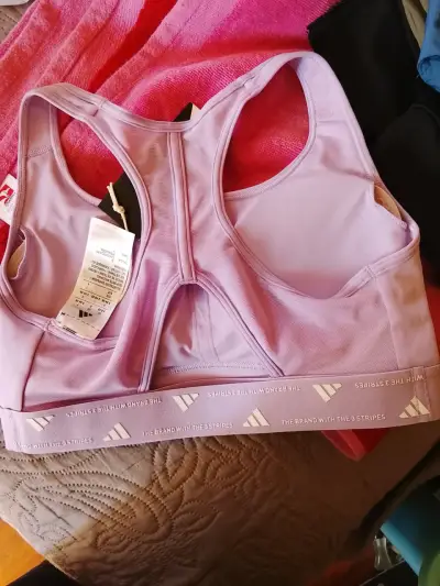 Top deportivo morado Adidas para mujer - miniatura 2