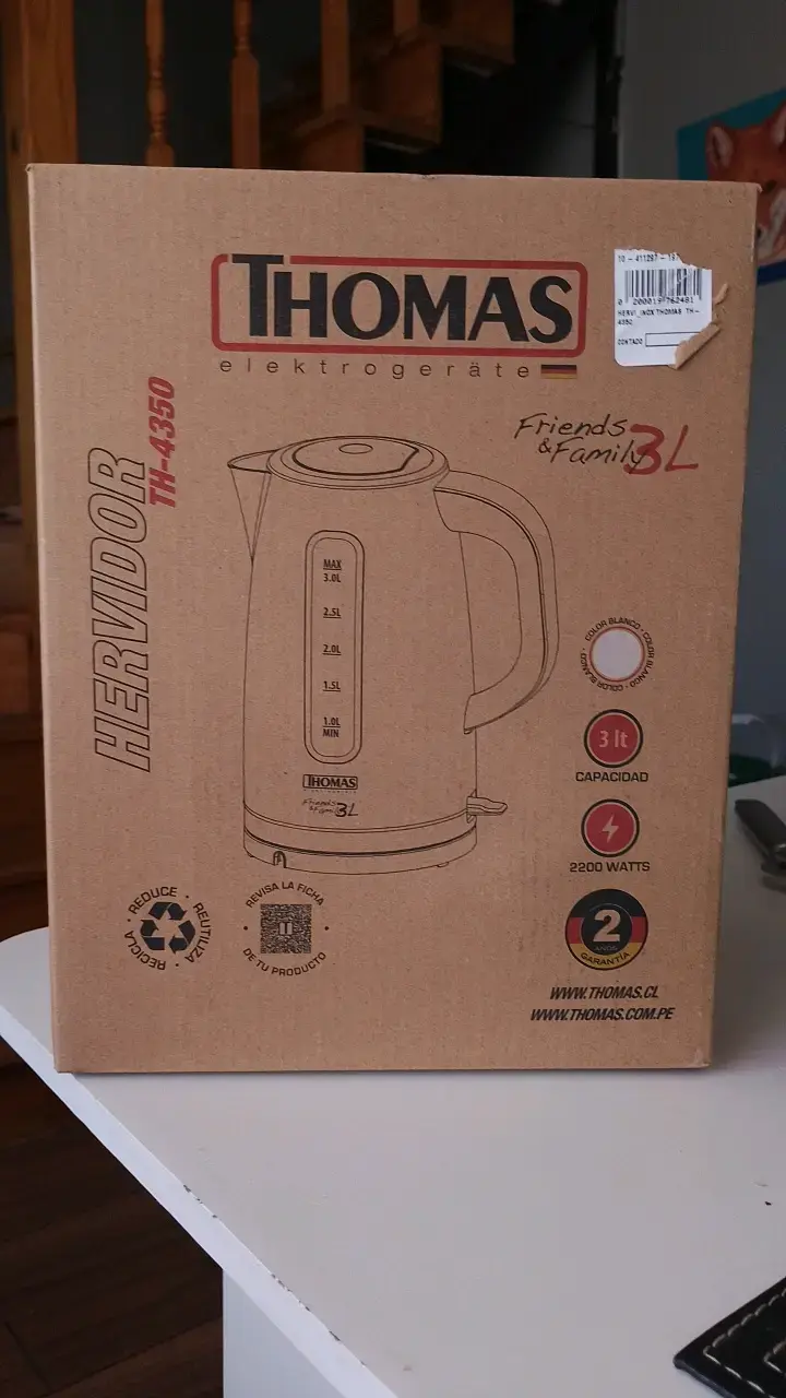 Hervidor eléctrico Thomas 3L 2200W - 1