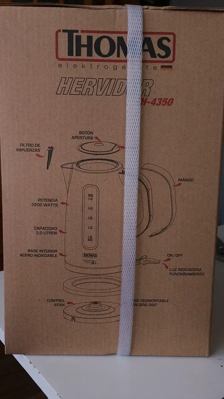 Hervidor eléctrico Thomas 3L 2200W - 2