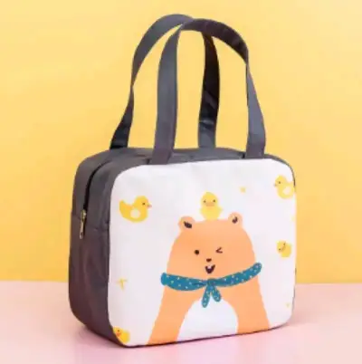 Bolsa térmica infantil con diseño de oso y patitos - miniatura 1
